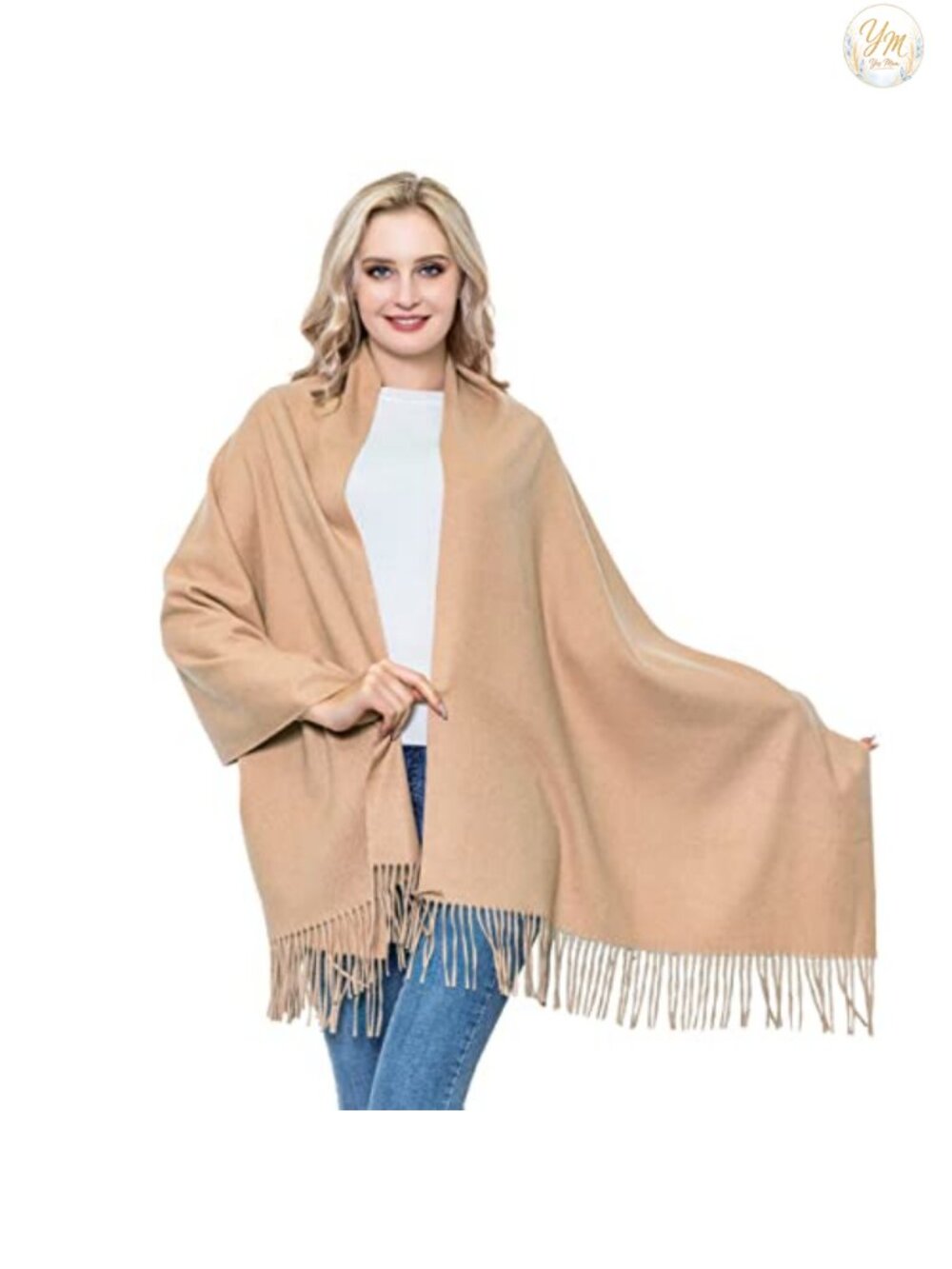 Wool Pashmina Scarf Shawl Super Soft Warm Wrap for Women Wedding Formal